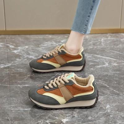 Minority Design Forrest Gump Schuhe für Damen Neue Retro Farbe Blockiert Dicke Sohle Sport- und Freizeitschuhe Schuhe für Damen