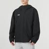 Under Armour Solid Logo Outdoor Training Running Fitness Hooded Jacket Men Jackets Black 23600401-001