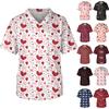 Men's Casual Short-Sleeved V-Neck Printed Front Pocket Top