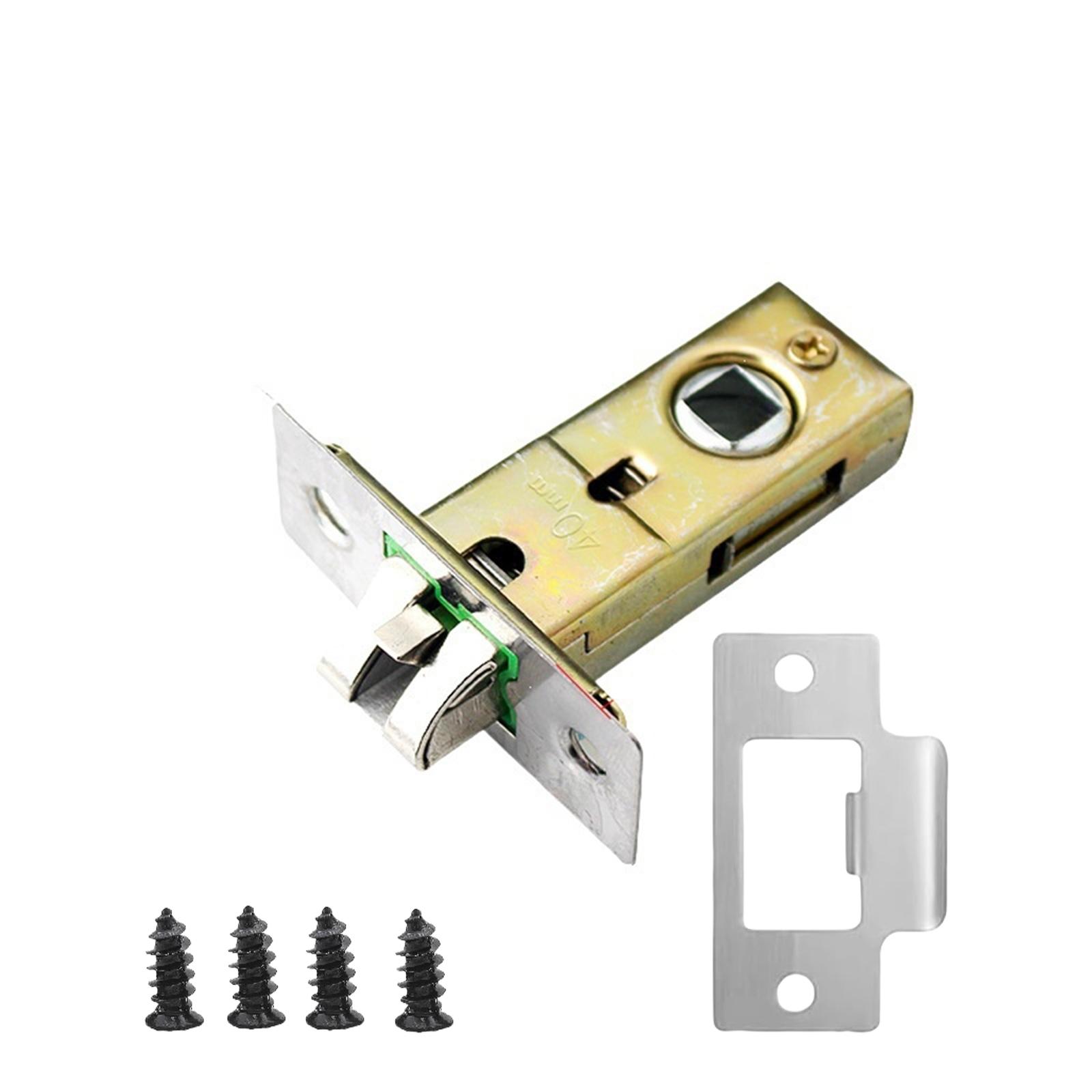 

Прочные металлические вильчатые трубчатые врезные защелки с металлической отделкой. Удобный аксессуар для установки на двери ванной комнаты и спальни.