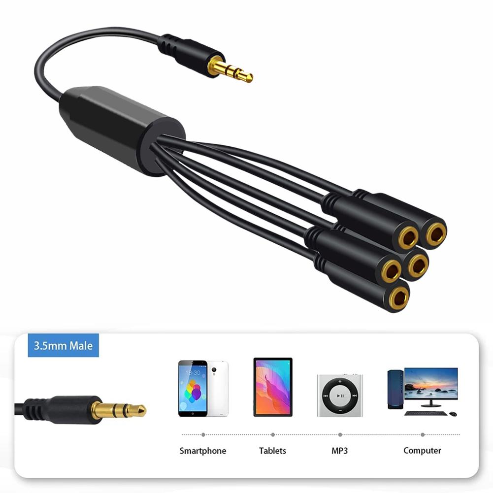 1 bis 5/6 Wege 3,5mm 1/8 Zoll TRS Stecker auf Buchse Kabel 3,5mm Stereo Y-Splitter Verlängerungskabel 3,5mm Splitter Verlängerungskabel