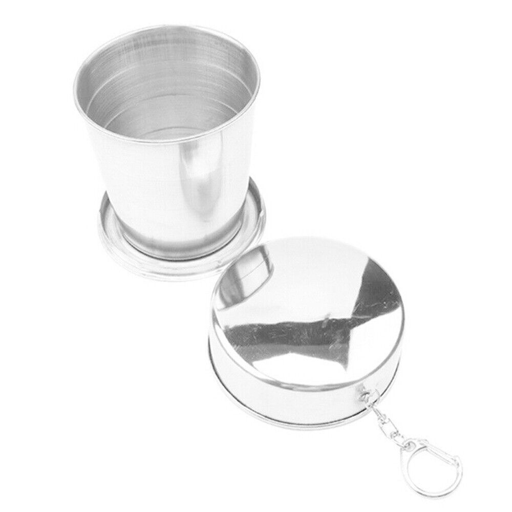 Portable Stainless Steel With Keychain Coffee Handcup Collapsible Cup Telescopic Mug Folding