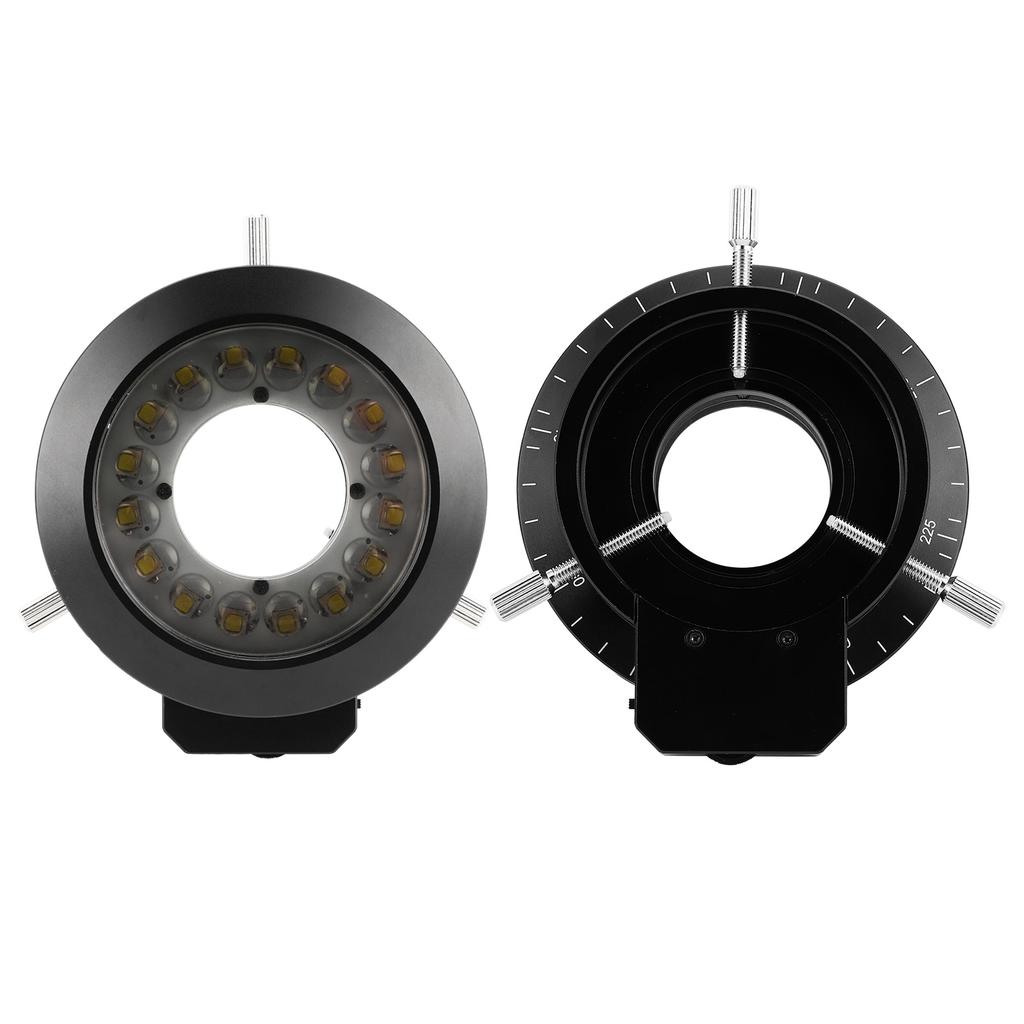 KP P100A Mikroskop 16-LED-Ringlichtquelle mit Polarisator 62mm Helligkeitsregelung