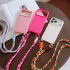 Shockproof Lanyard Case For iPhone 17 Pro Max 14 12 11 13 15 16 Plus Air Candy Crossbody Neck Cord Braid Strap Soft TPU Cover