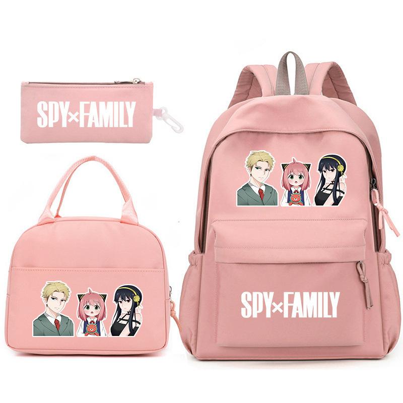 School Season Spy Playhouse Printed Backpack Pencil Bag Shoulder Bag Leisure Primary And Secondary School Students Schoolbag