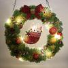 5D DIY Diamant Malerei Weihnachtskranz Set mit LED Licht Kit Hängende Dekor