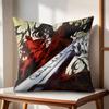 Anime HHellsingS Cushion Cover Natural Linen Organic Fabric DoubleSided Printing Couch Pillow Covers Home Decor