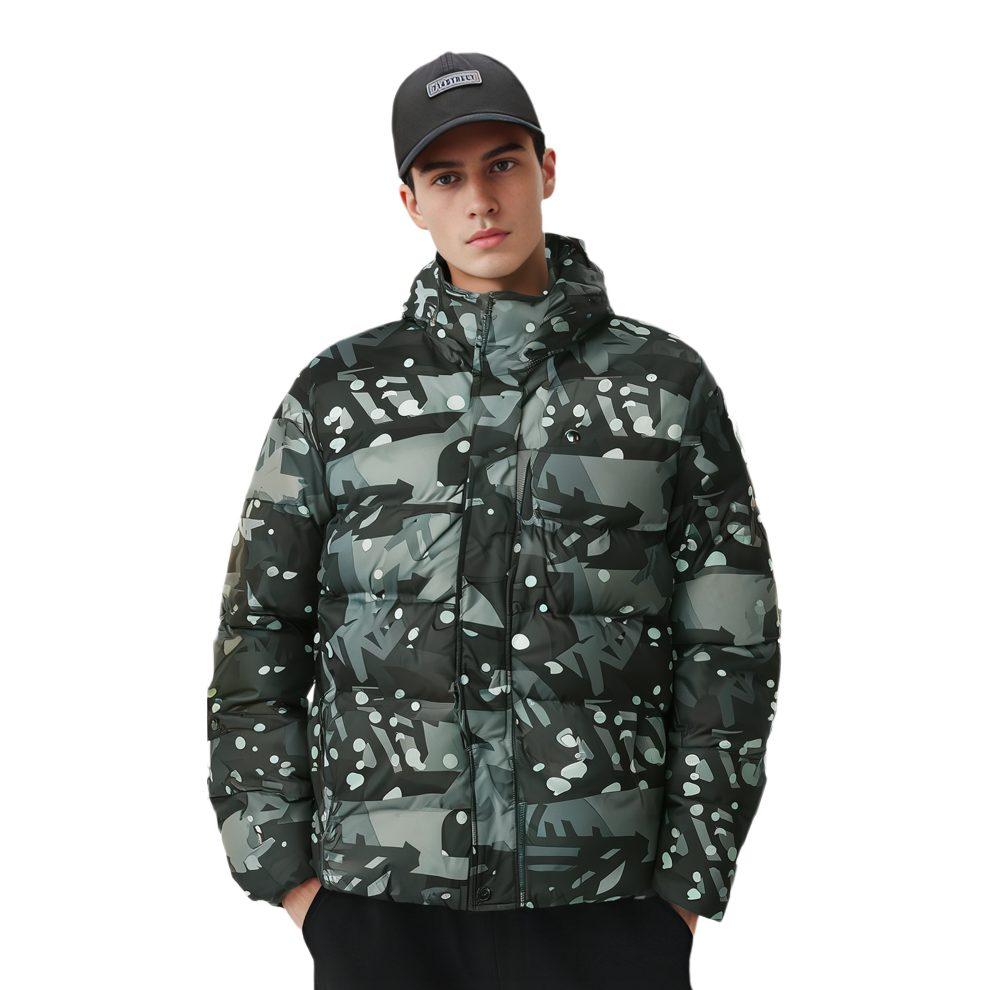 Timberland Down Jacket Men's Gray Camouflage A1NDO-M87