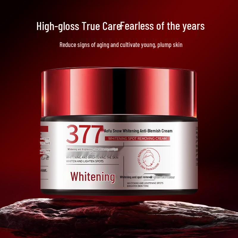 Crème Anti-Taches Blancheur et Hydratante 377 - Soin Visage Hydratant, Non Gras, Non Irritant pour l'Élimination des Taches de Rousseur.