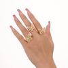 Qiong Yao Butterfly Fairy Zircon Ring: Stylish 18K Gold-Plated Copper Openable Design