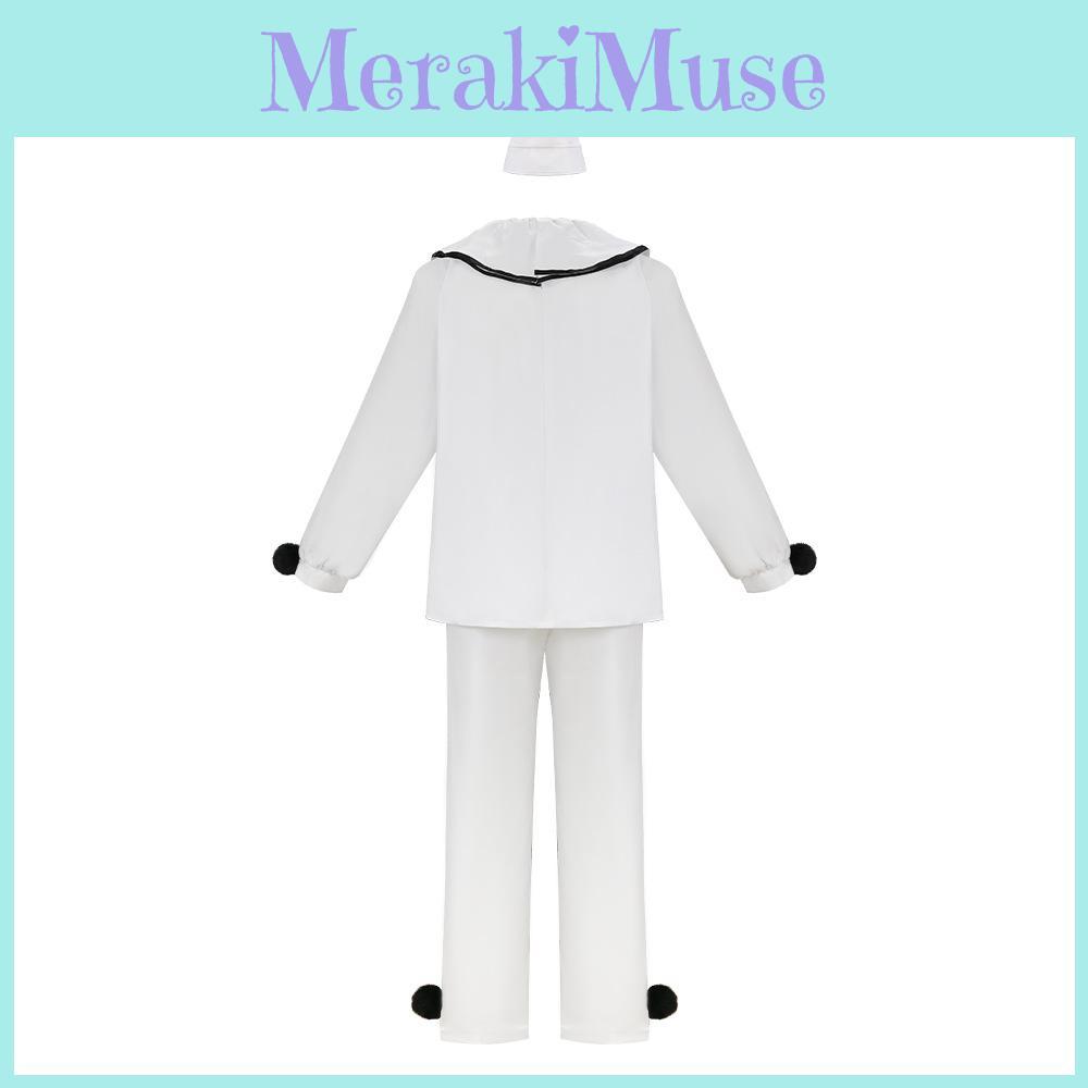 Pierrot Clown Costume For Themed Parties And Cosplay Events With Comfortable Polyester Material