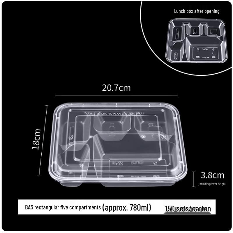 LIJIA Disposable Divided Food Containers