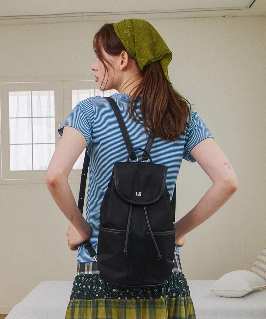 Leneeb Sling Backpack Nylon Black
