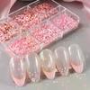 6 Grades Fofas Coração Glitter Lantejoulas para Unhas Kawaii Mini Dourado Vermelho Laser Amor Floco Redondo para Unhas Estrela Coreana DIY Acessórios de Charme para Unhas