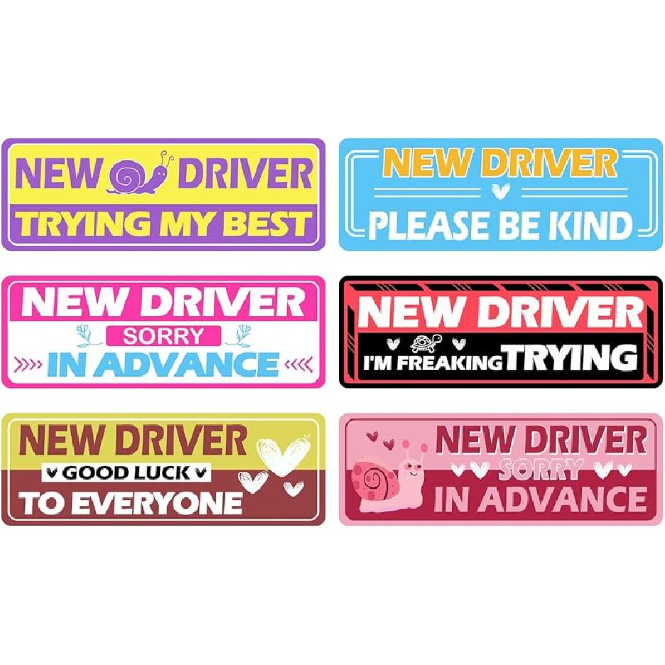 4Pcs Student Driver Magnetic Car Stickers For Beginners, New Magnetic Student Driver Stickers Signs For Car, Bumper Safety Decoration Supplies,
