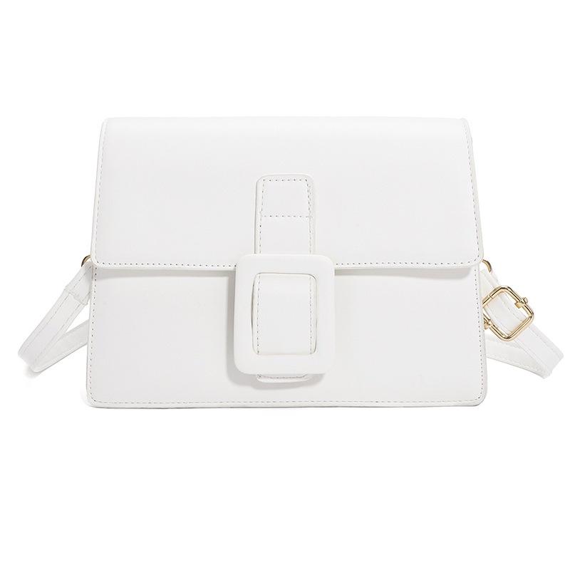 

Популярная в этом году летняя новая модная трендовая личность ретро наплечная сумка с пряжкой на ремне сумка-мессенджер белый