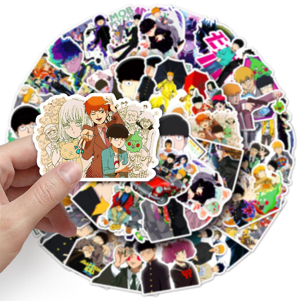 10/30/50pcs Mob Psycho 100 Japanese Anime Stickers Cool Cartoon Graffiti Decals Skateboard Scrapbooking Phone Sticker