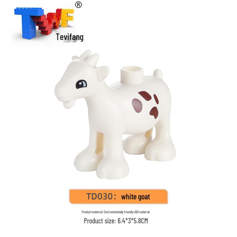 Large Particle Building Blocks: Compatible Prairie Ocean Animal Farm Educational Toys for Kids