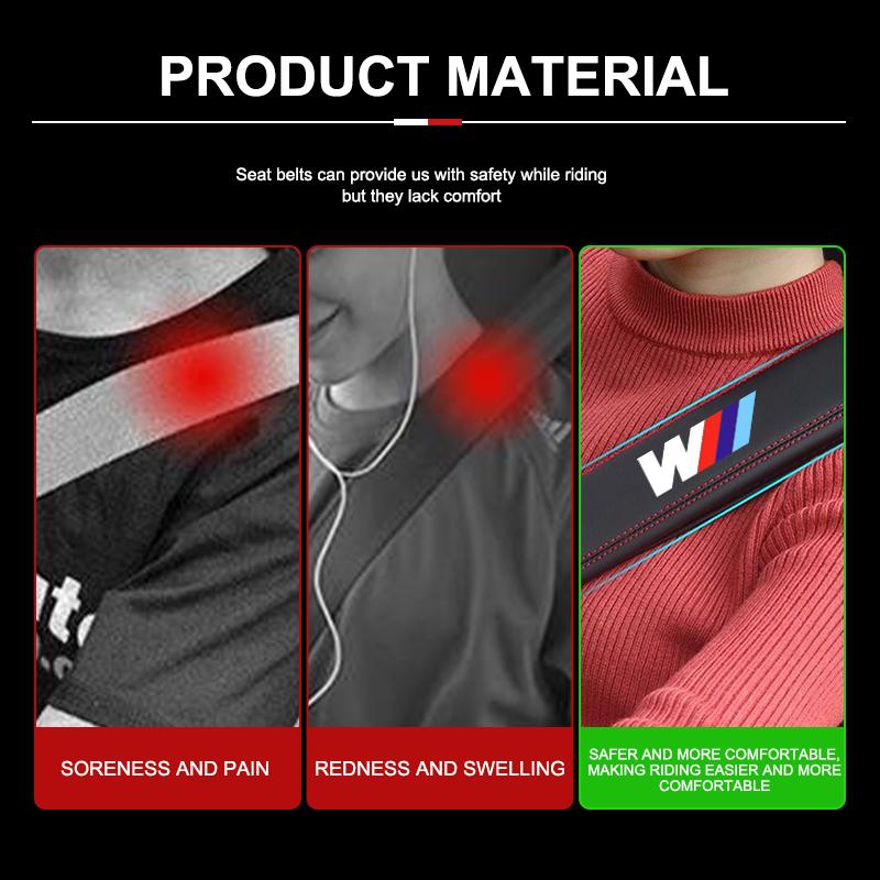 2025 Hot Leather Car Seat Safety Belt Shoulder Protection Padding For BMW E30 E34 E36 E39 E46 E52 E53 E60 E61 E62 E70 E71 E83