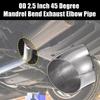 uxcell SS304 45 Degree Mandrel Bend Elbow Exhaust Pipe Stainless Steel Bend Pipe Modified
