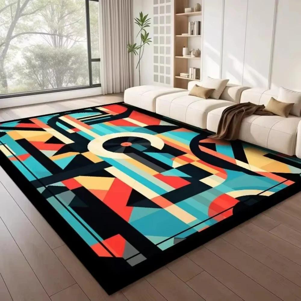 Modern Nordic Style Geometric Large Rugs for Living Room Decor Home Carpet Light Luxury Bedroom Area Rug Living Room Decoration