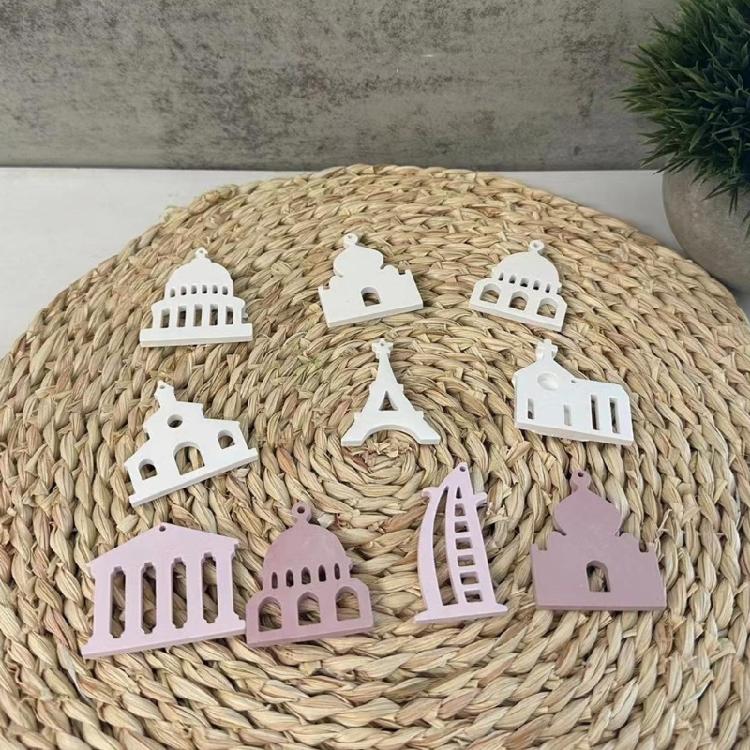 Flexible Castles Silicone Mold Jewelry Making Tool Personalized Earrings Mould Reusable Ear Pendants Crafting Mold