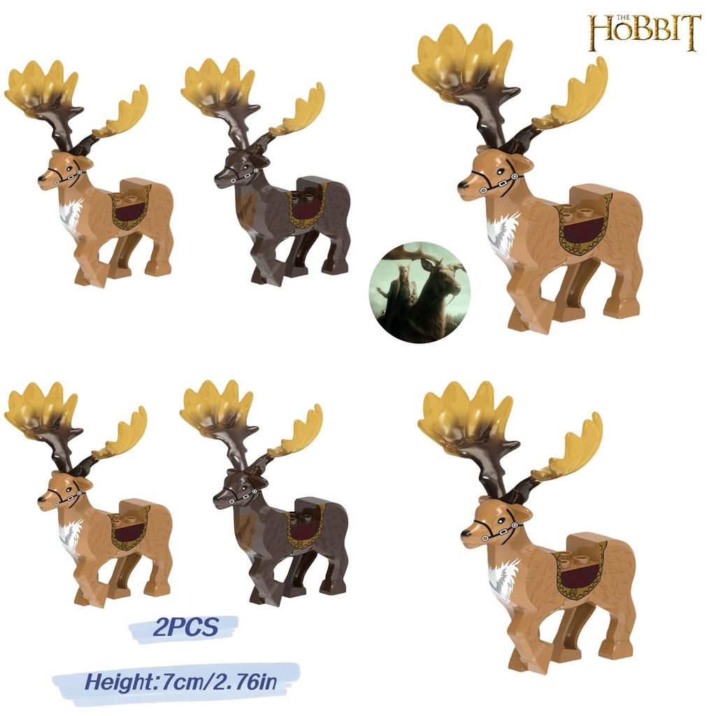 Premium Quality Xh1751 Hobbit Large Antler Deer Xh1752 Rideable Building Blocks Accessories Bag
