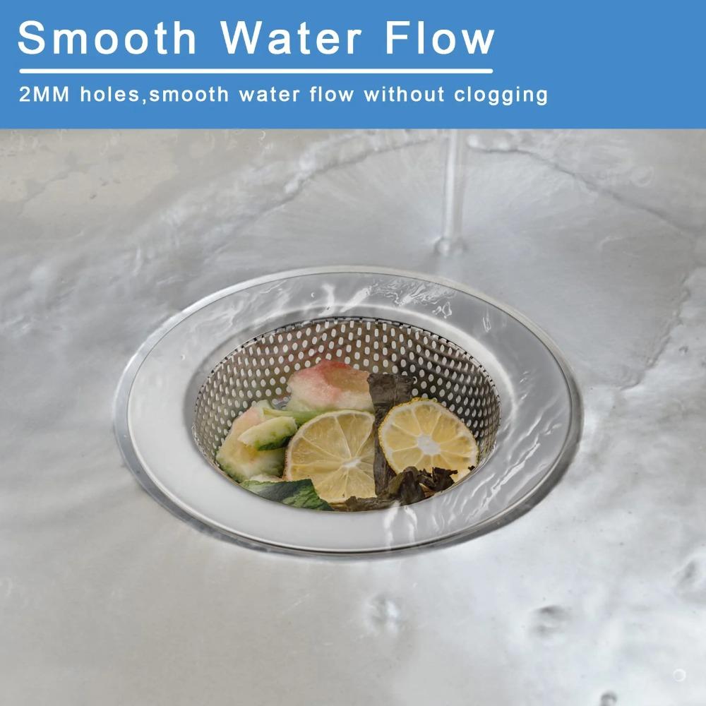 2-piece kitchen sink strainer set, suitable for most kitchen sinks, upgraded double-layer safety design