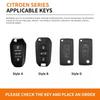 Zinc Alloy Car Key Case Cover Citroen C4 C5 C3 C1 C2 C6 C8 Picasso Berlingo VTS Xsara C-Crosser C-Elysee Jump KeyChain Metal Key