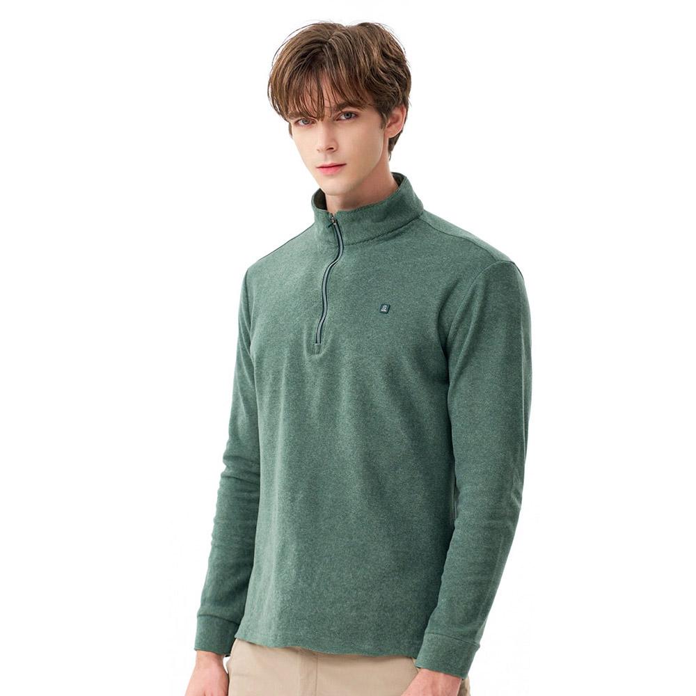 KOLPING 2304Tk477M Brushed Solid Functional Men'S Winter Hiking Half-Zip T-Shirt