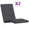 Lounge Chair Cushions 2 Pcs Anthracite Oxford Fabric