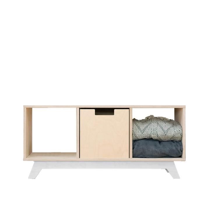 Meuble de rangement NABOSKY blanc 1x3