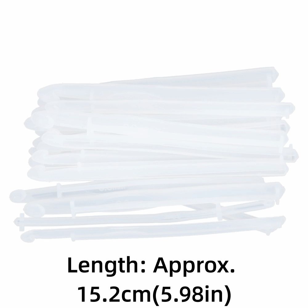 20pcs White Silicone Craft Moulds Silicone Knitting Sweaters Tool Crochet Hooks Mould Craft Making