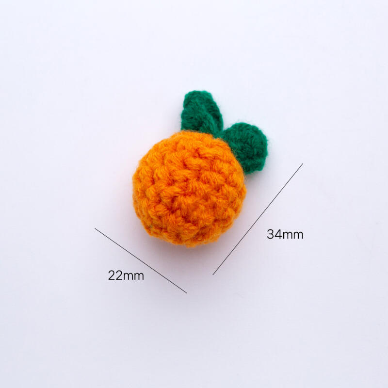 Mini Tangerine Knit Keychain, Hallabong Keychain, Knit Keychain