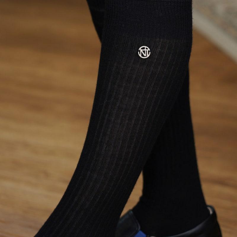 Nitina Emblem Wool Blend Knee Socks BK