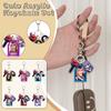 Cute Acrylic Keychain Set (6  Styles) – Stylish Charm Key Rings With Lobster Clasp For Keys, Bags & Backpacks