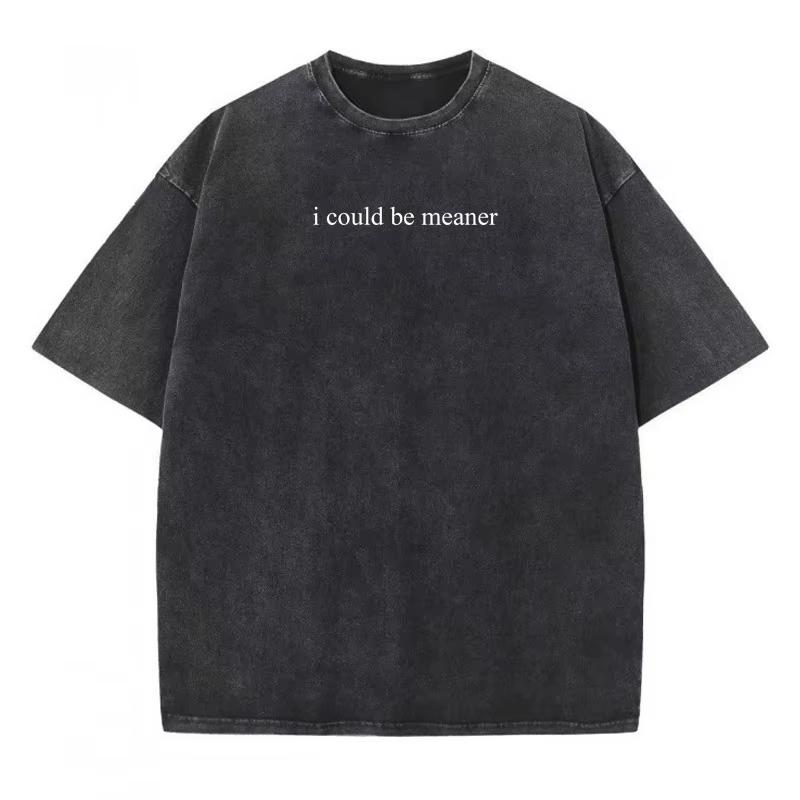 Я Мог Бы Быть Злее Футболка Женская Смешная Юмор Футболка Винтажная Стиранный Хлопок Футболка Харадзюку Короткий Рукав Графическая S