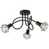 Spotlight 3/4 Head Metal Indoor Surface Mounted Multi Angle Adjustable Fixture Housing Home Ceiling Lamp Black Net Spot Lamp