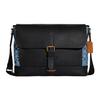 Mulberry Silk Plain Weave Messenger Bag Crossbody Bag Large Men's Black Denim C8181-B4DE