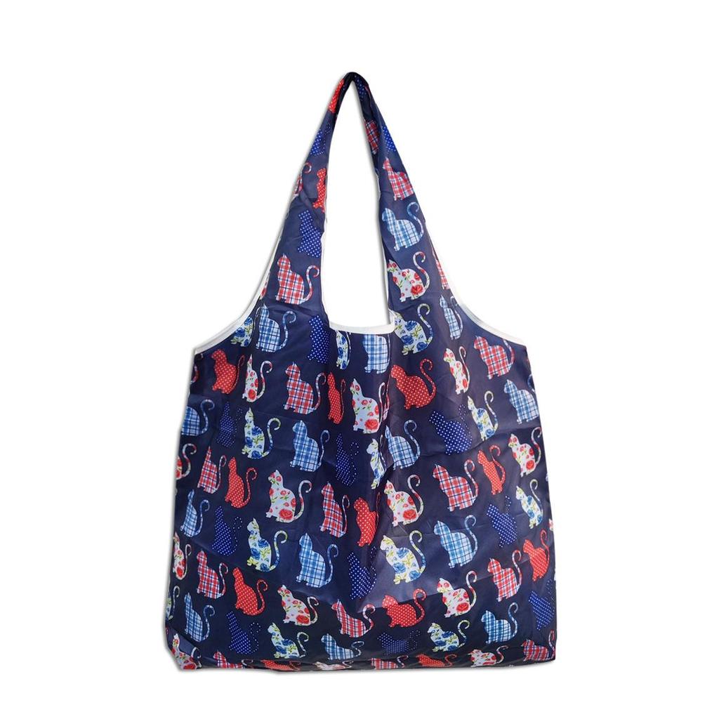 Eco-Friendly Large Capacity Foldable Tote Bag - Creative, Portable, Printed, and In Stock