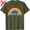 Gay Pride Vintage Rainbow Lgbt Love Is Love TShirt Unisex Unisex Summer Cotton Printed TShirt Casual Streetwear Clothes