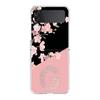 Pink Letter Flower Phone Case For Samsung Galaxy Z Flip 3 4 5 Hard Folding Clear PC Bumper For Samsung Z Flip3 Transparent Cover