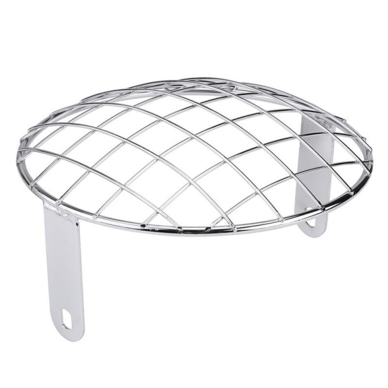 7inches Headlight Mesh Grill Side Mount Universal Cover Mask Silver Motorcycle Headlight Grill 7inches Headlight Mesh Grill Side Mount Universal Cover Mask Silver Motorcycle Headlight Grill
