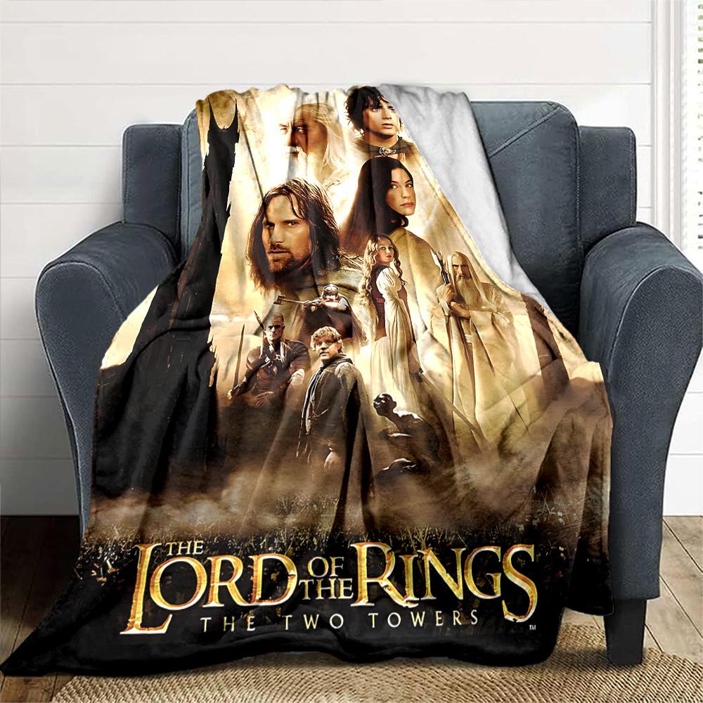 1pc The Lord of the Rings Two Towers Flannel Blanket Soft Warm Throw for Home, Office, Travel, All-Season Cozy Bedding GiftL1133