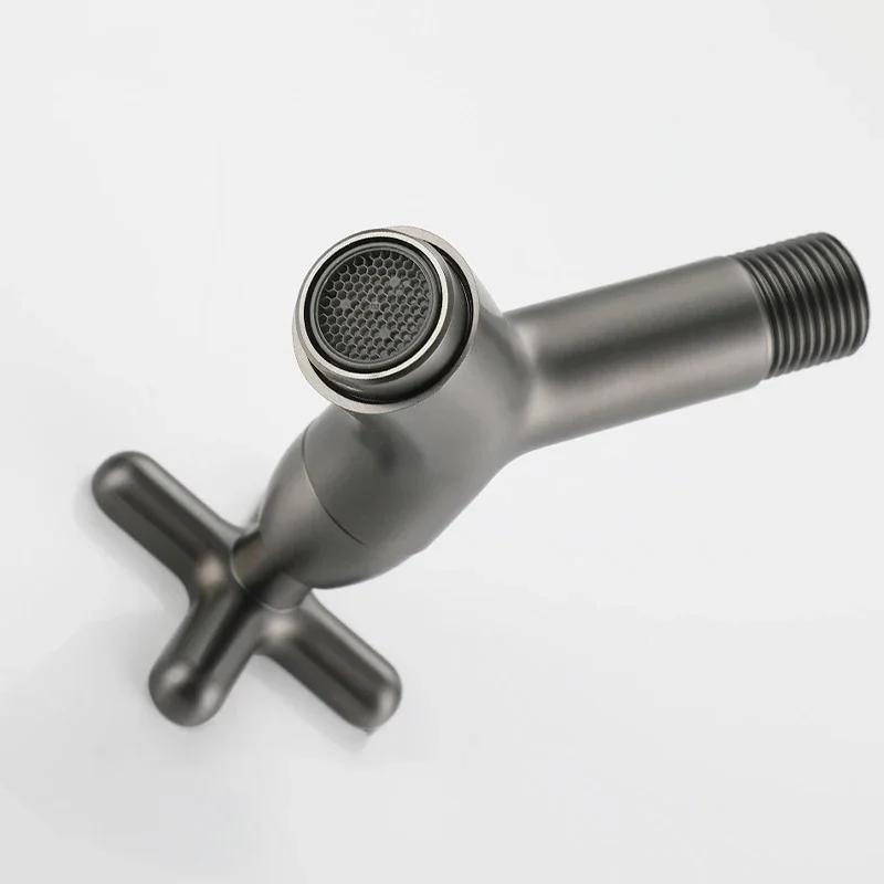 Wall Mounted Basin Brass Faucet Outdoor Garden Spout Mop Pool Tap Wash Single Cold Water Bathroom