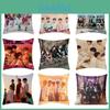 Map Of The Soul 7 Print Pillow Case Decorative K-pop Bangtan Boys Cushion Cover For Ultimate Fan Style