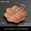 ZISIZ Walnut Lotus Wood Fruit & Snack Plate