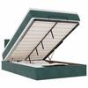 VidaXL Ottoman Bed Frame with Dark Green Mattress 120x200 Cm Velvet, Bed Frame, Upholstered Bed Frame, Bed Frame 3311768