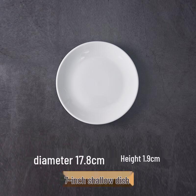 Pure White Ceramic Round Dinner Plate