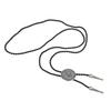 Mens Bolo Tie Necktie Faux Leather Braided Rope Necklace with Metal Round Flower Pendant Jewelry Cowboy Hat Accessories